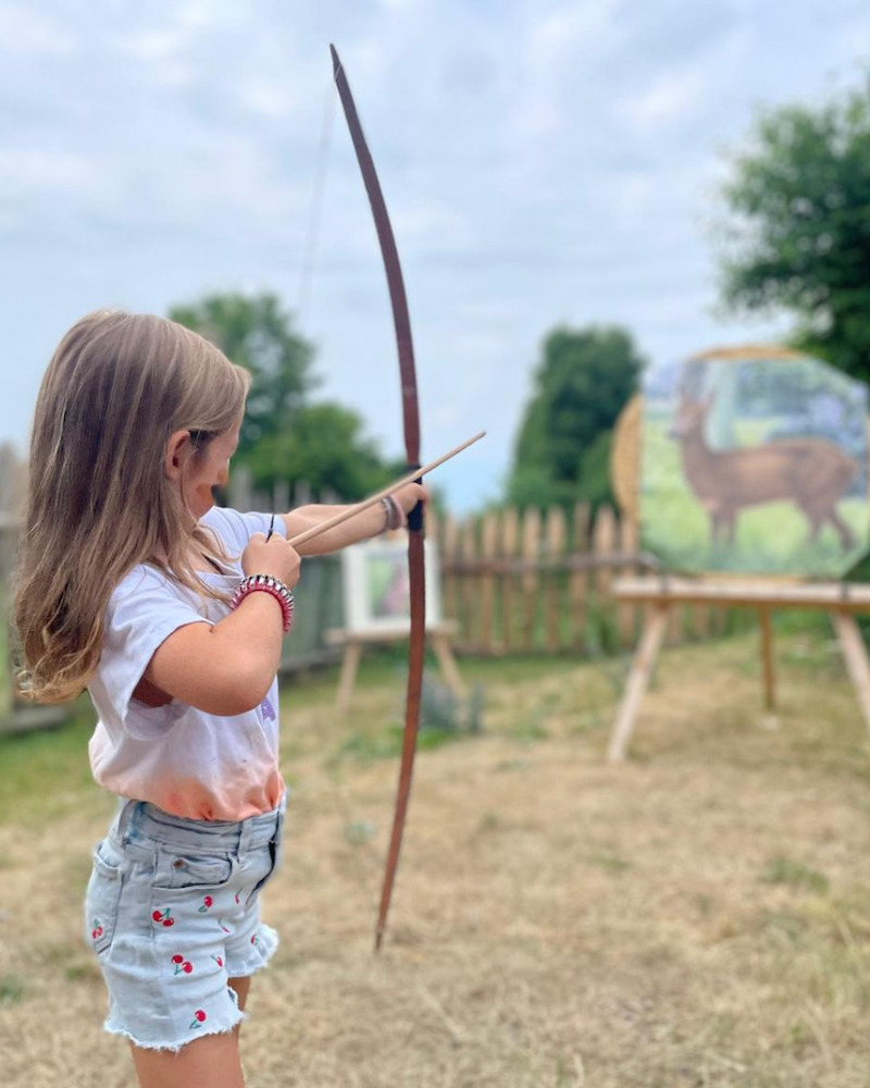 tiro con l'arco villaggio preistorico Lusiana