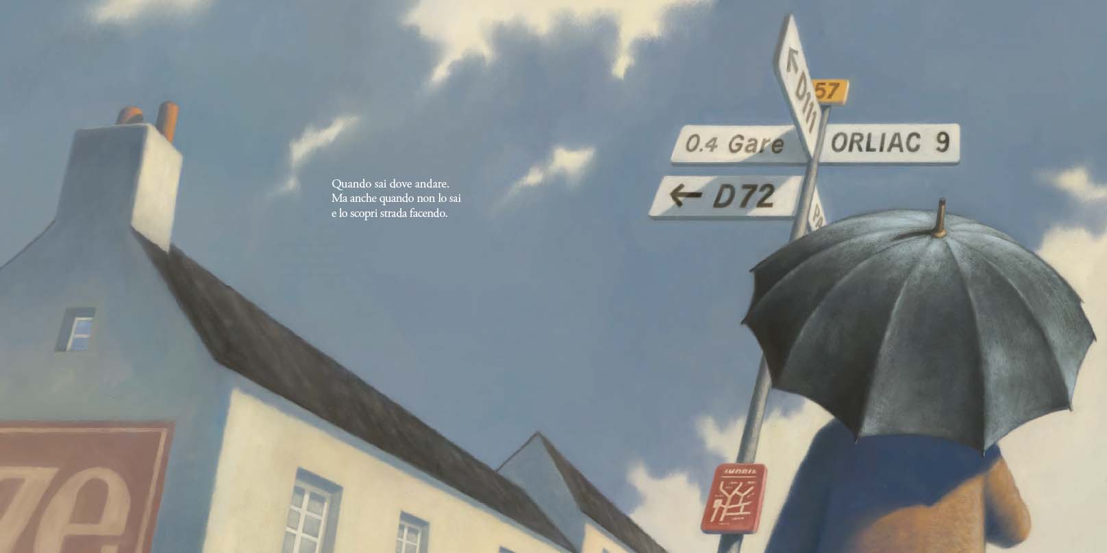 Pagina interna del libro "Il buon viaggio": dove andare