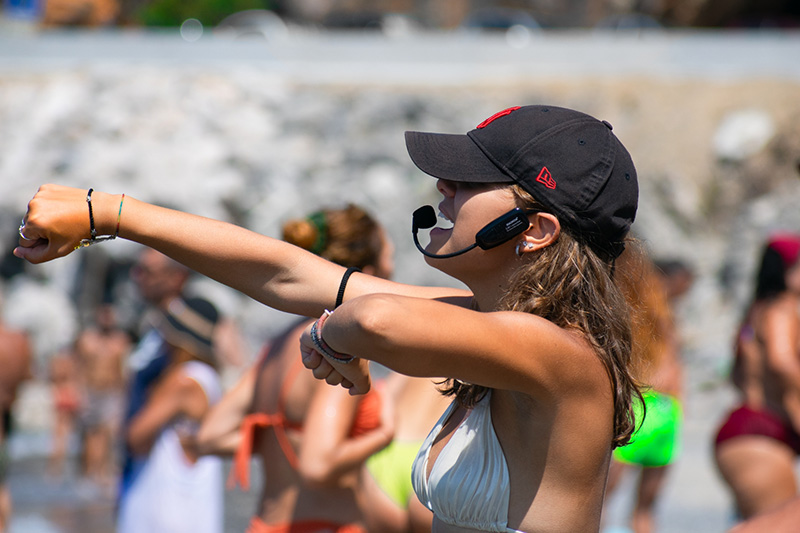 Animazione in spiaggia al Blue Marine Resort in Cilento