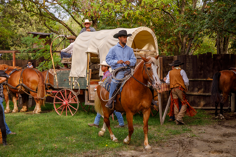 Spettacolo cowboy al parco Cowboyland