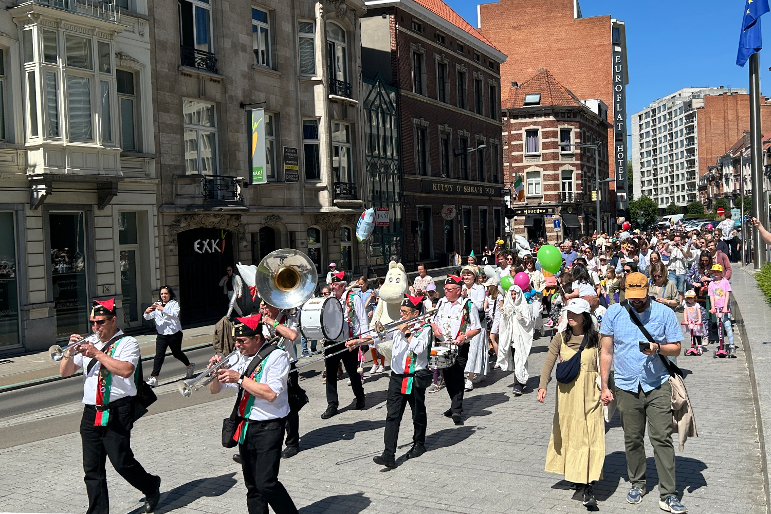 Corteo della Moomin Parade a Bruxelles