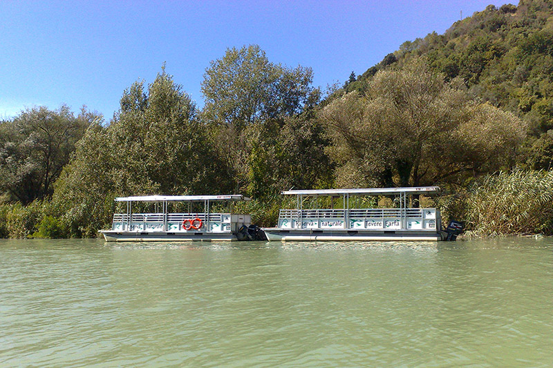 Battello ecologico nella Riserva Nazzano Tevere Farfa