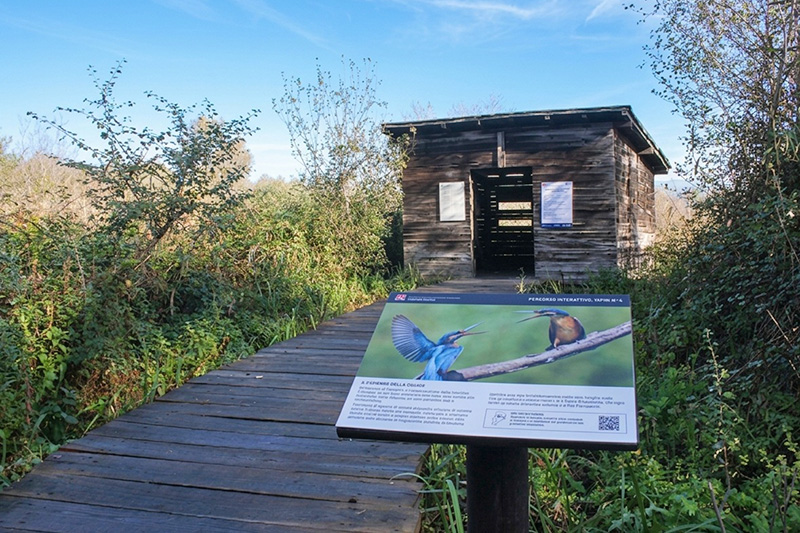 Postazione birdwatching Riserva Nazzano Tevere Farfa