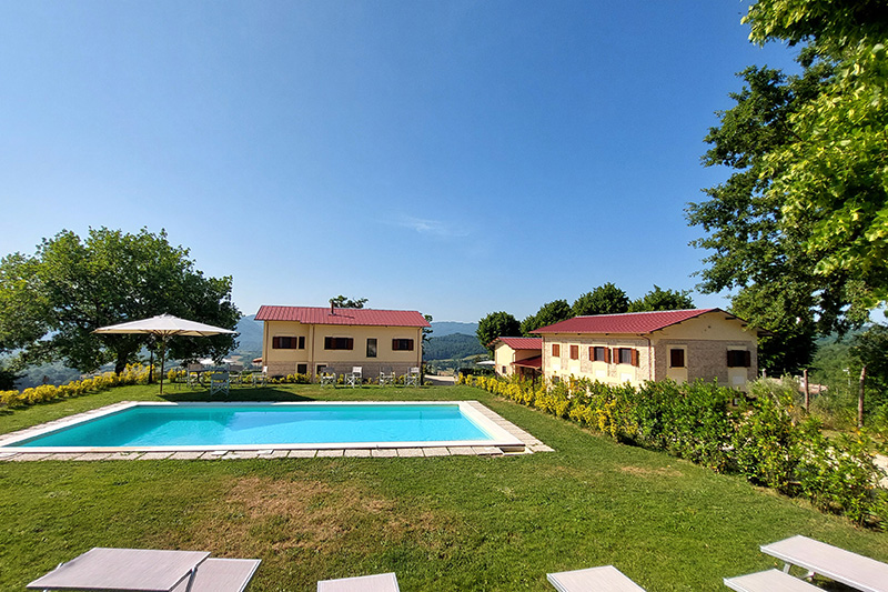 Panoramica della Fattoria del Borgo in Sabina