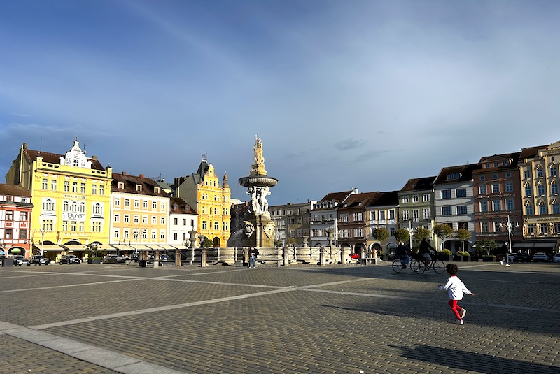 piazza České Budějovice boemia meridionale