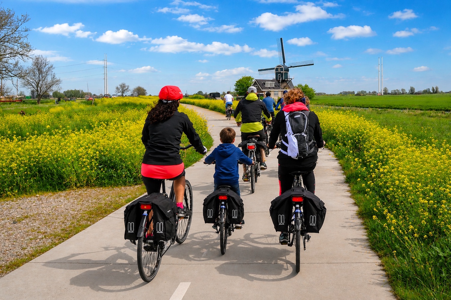 Olanda bici e barca con bambini Girolibero