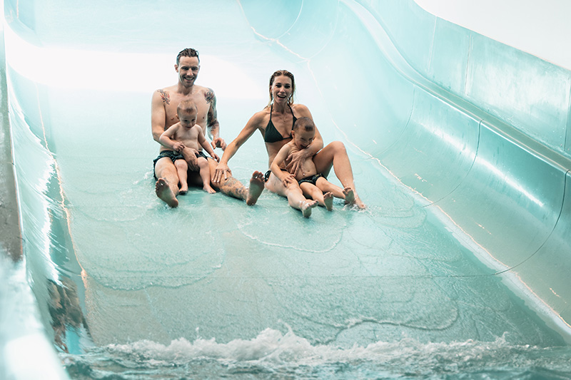 Scivolo interno per famiglie al Das Mühlwald Resort