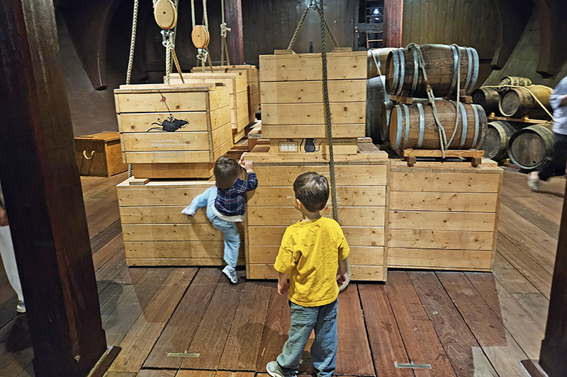Museo Marittimo di Amsterdam, la stiva con i bambini