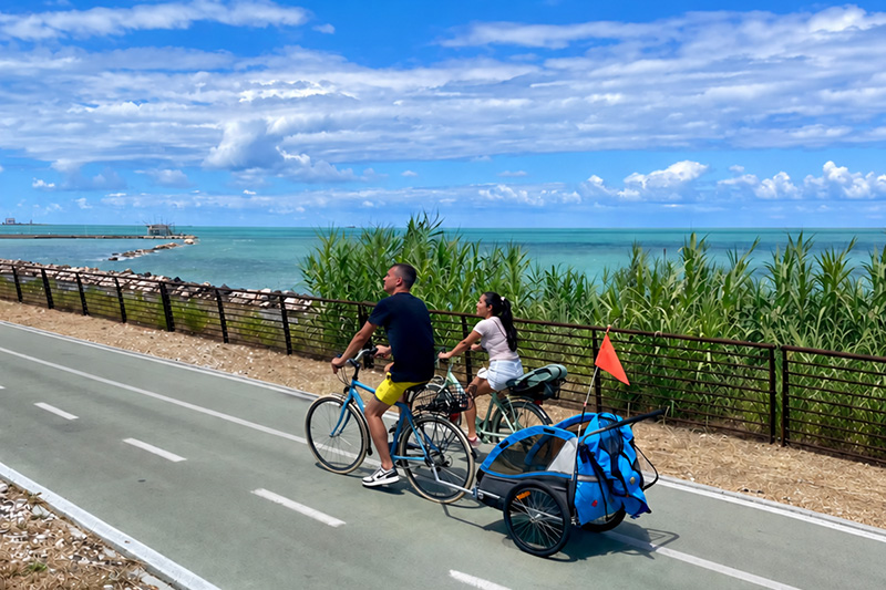 Ciclabile della Costa dei Trabocchi in Abruzzo con i bambini