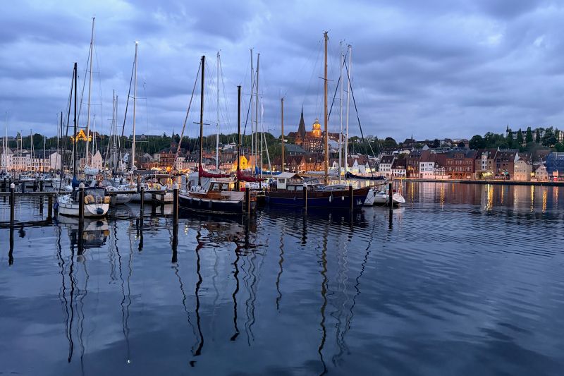 Tramonto sul fiordo di Flensburg