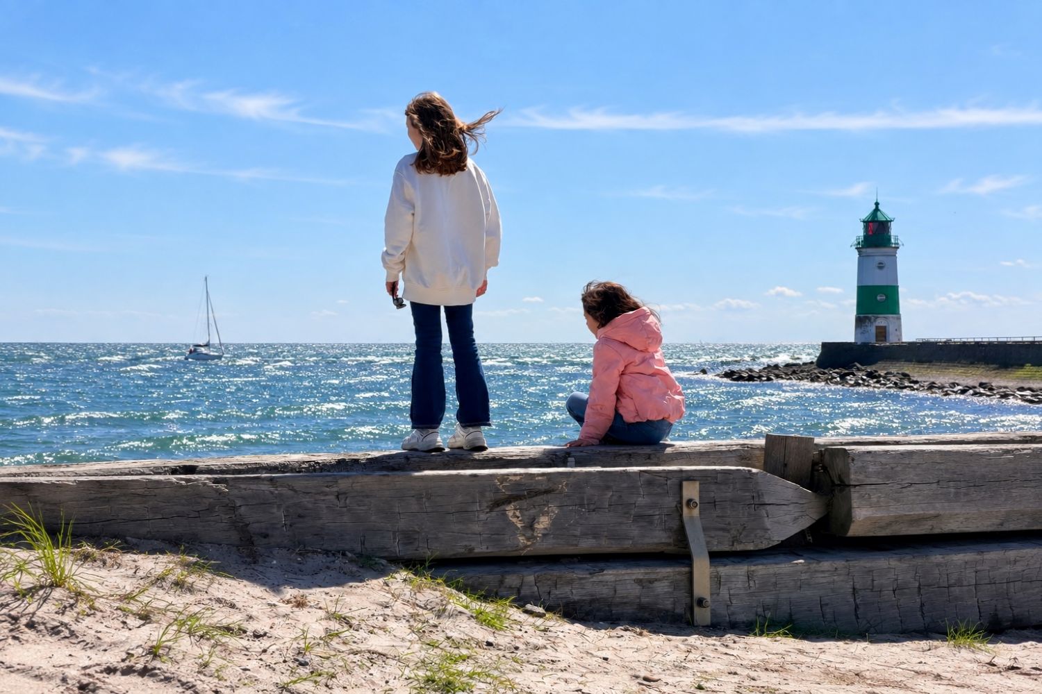 Il faro di Schleimünde durante la gita in battello da Kappeln