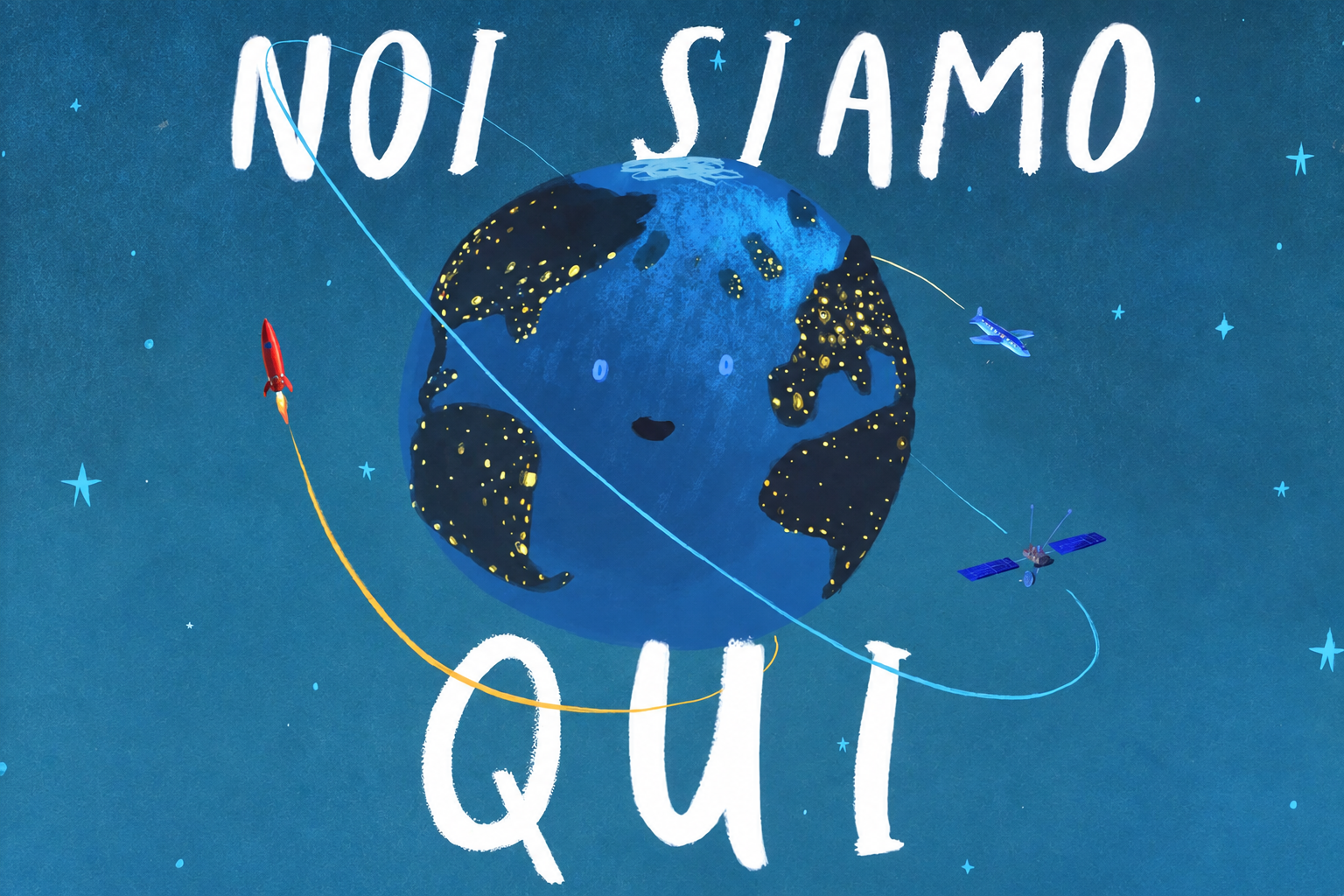 Copertina del libro "Noi siamo qui" di Oliver Jeffers
