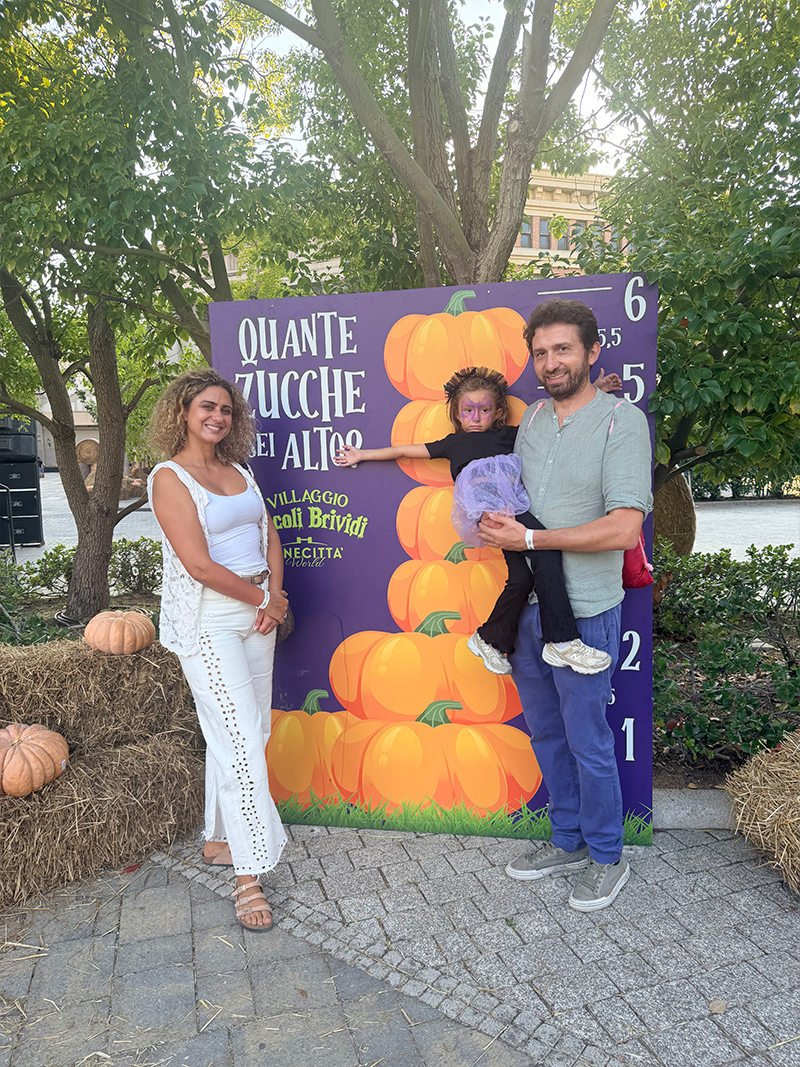 Decorazioni con zucche di Halloween a Cinecittà World
